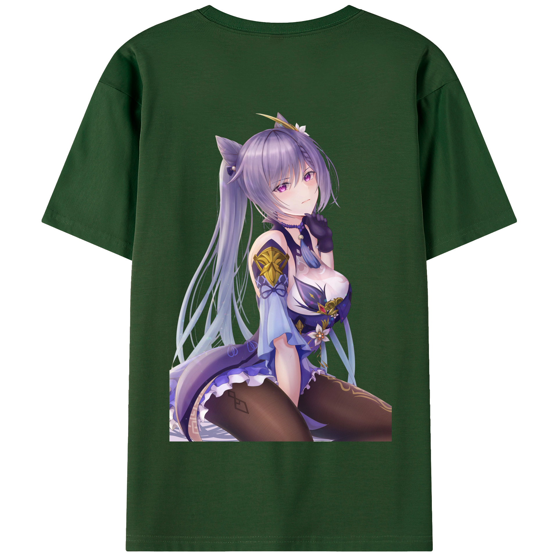 げんし神 刻晴 こくせい genshin Kokusei 綿100％半袖Tシャツ（背面プリント）